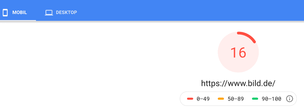 Pagespeed und der Einfluss auf die Suchmaschinenplatzierung in 2020 2