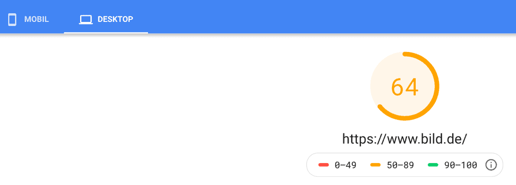 Pagespeed und der Einfluss auf die Suchmaschinenplatzierung in 2020 3