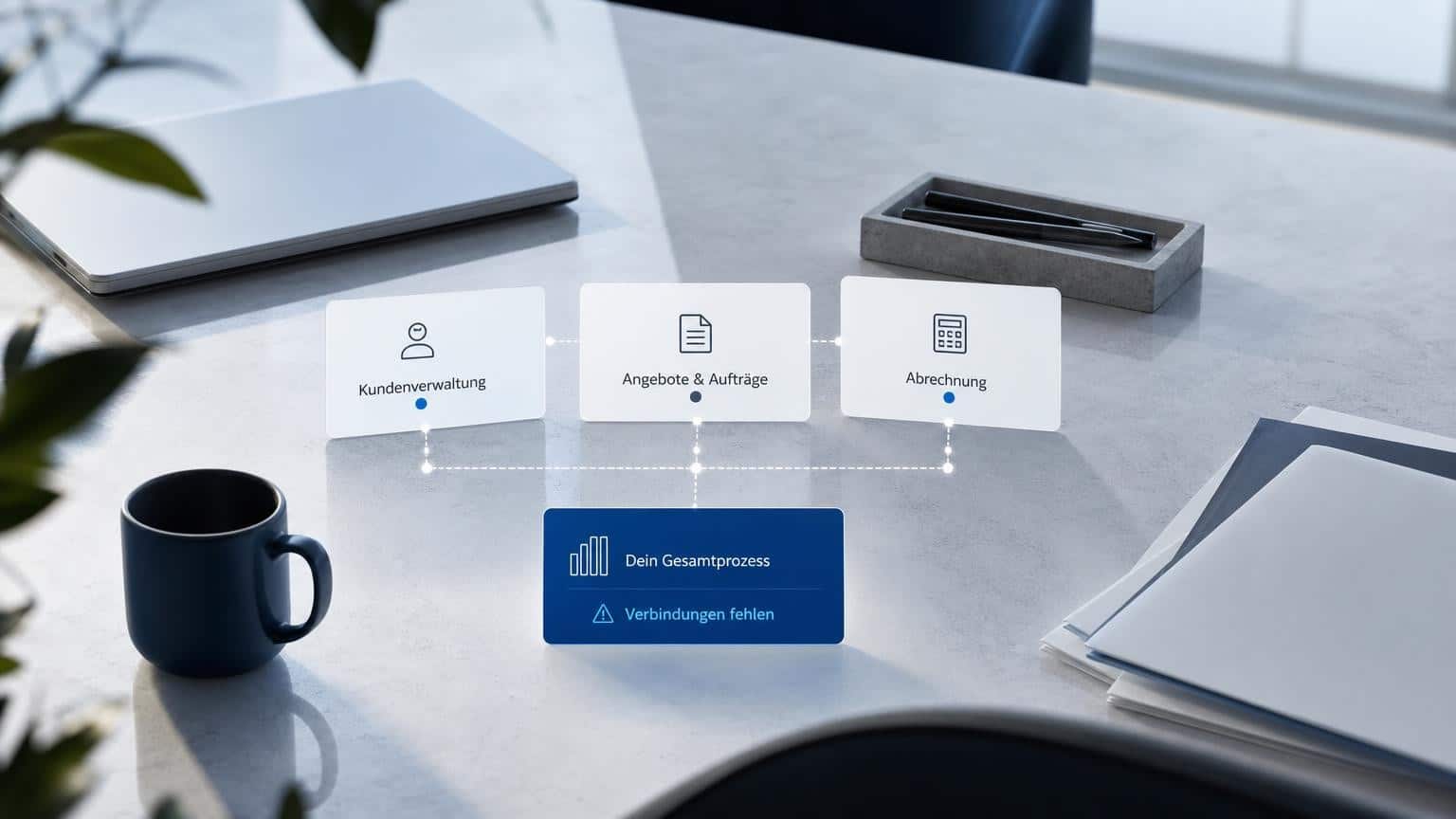 Werkzeuge vorhanden. Abläufe getrennt. Deine Software kann vieles abbilden, aber